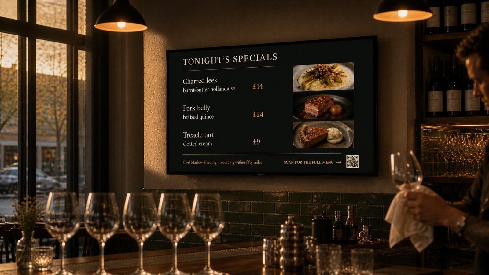 Specials board made in AI Studio